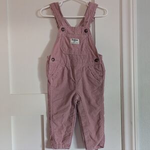 OshKosh B'gosh Dusty Pink Overalls, 12 Month